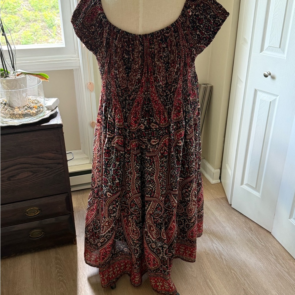 ARULA Red and Black Maxi Dress